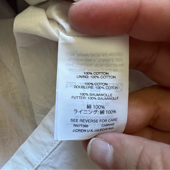 NWOT J. Crew 100% Cotton Pineapple Print Dress Women’s Size 12P - Picture 3 of 7